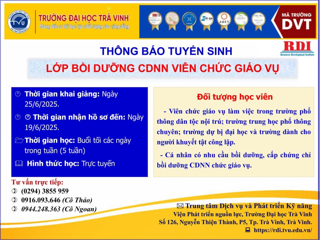 T6. Tuyển sinh CDNN Viên chức giáo vụ