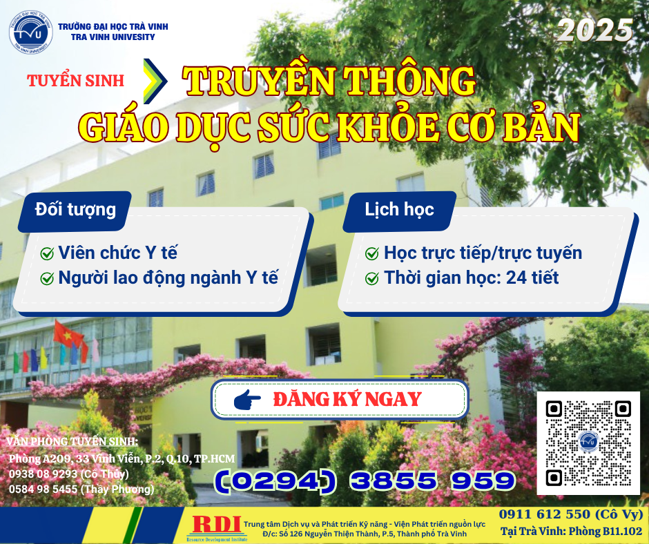 Tuyển sinh lớp Nhân viên Y tế giáo dục sức khỏe
