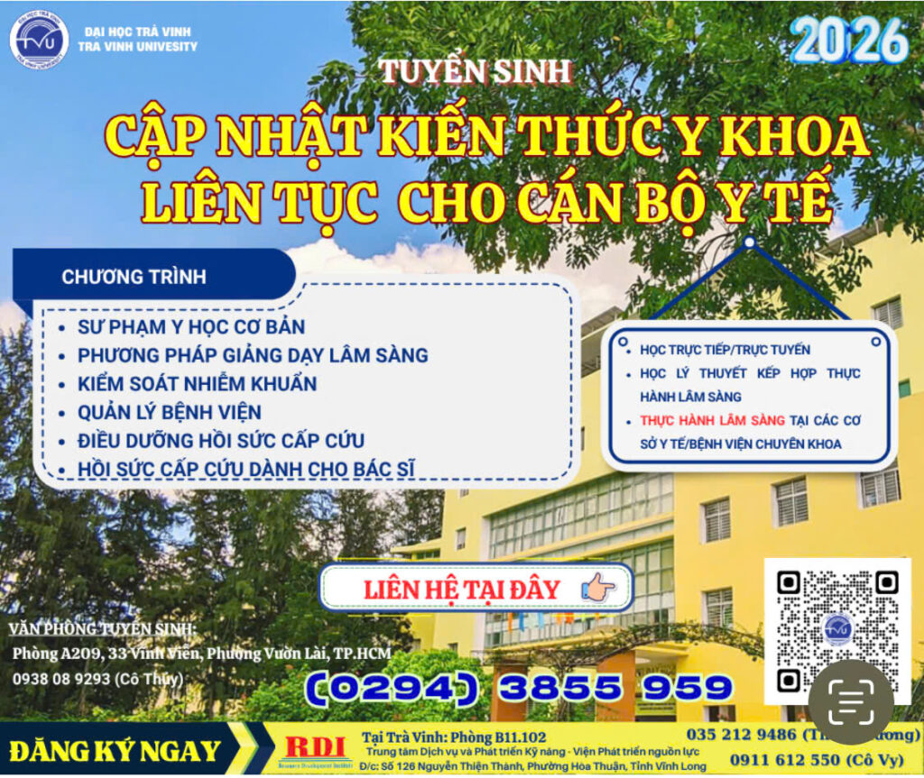 Tuyển sinh lớp Cập nhật kiến thức y khoa liên tục cho cán bộ y tế 2026