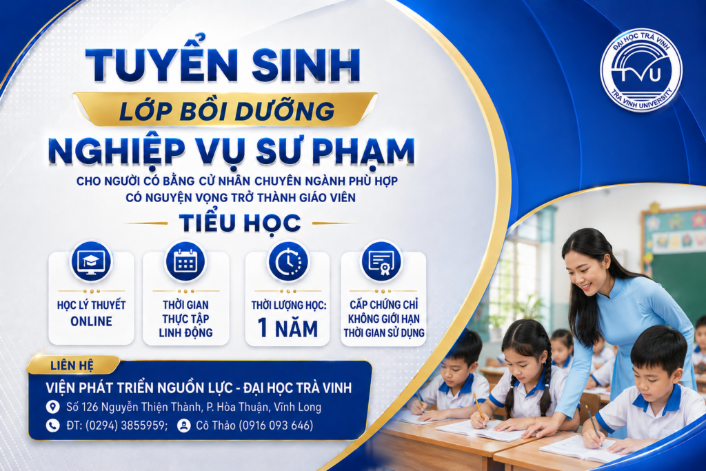 06.2026 – ĐH Trà Vinh Tuyển sinh NVSP Tiểu học