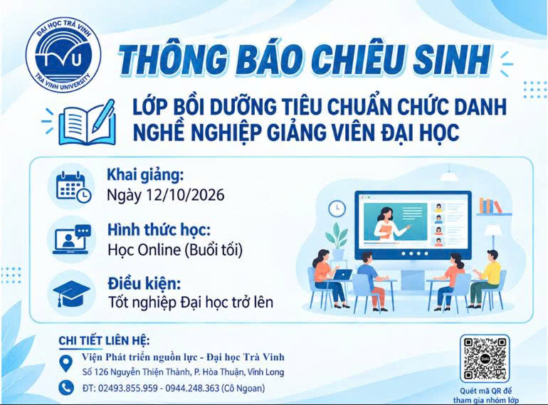 Khai giảng lớp CDNN Giảng viên Đại học - Ngày 12/10/2026